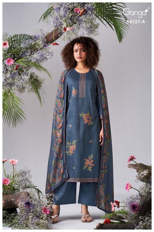 Ganga gessie 5127 dress material at wholesale price